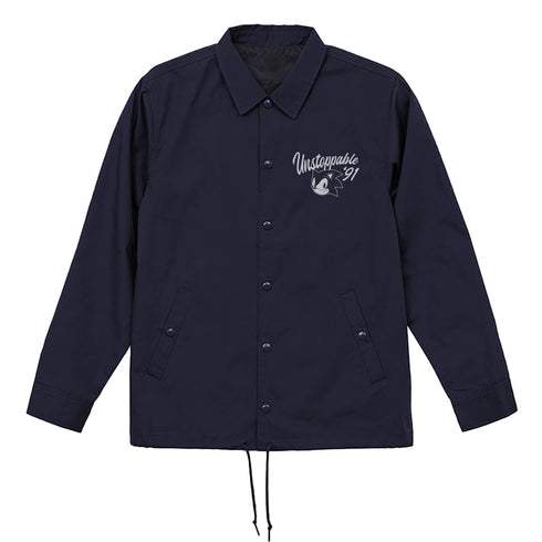 『ソニック・ザ・ヘッジホッグ』クラシックソニック T/Cコーチジャケット ネイビー M